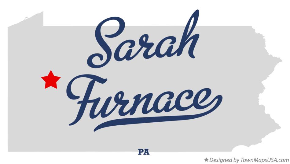 Map of Sarah Furnace Pennsylvania PA