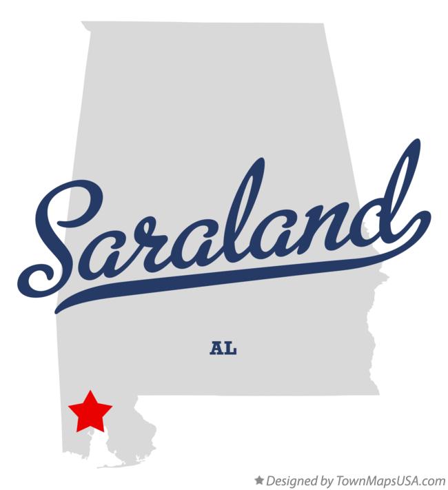Map of Saraland Alabama AL