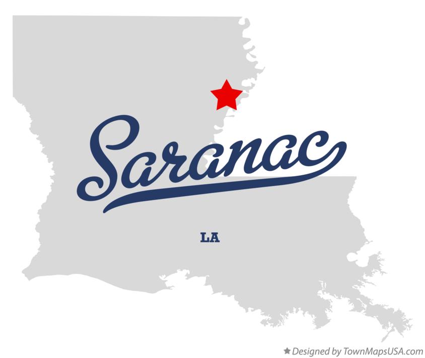 Map of Saranac Louisiana LA