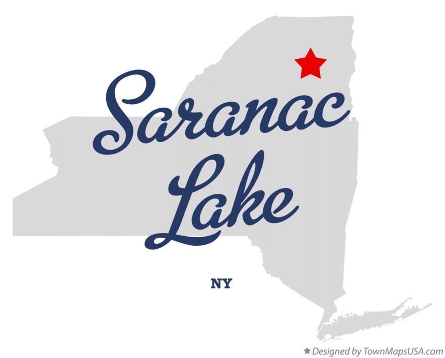 Map of Saranac Lake New York NY