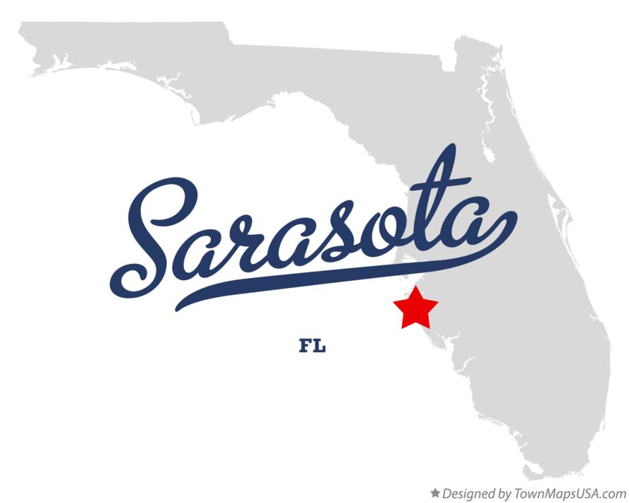 Map of Sarasota Florida FL
