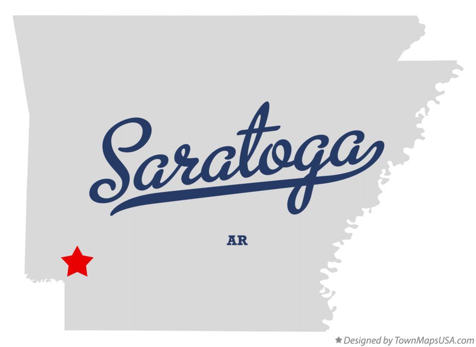 Map of Saratoga Arkansas AR