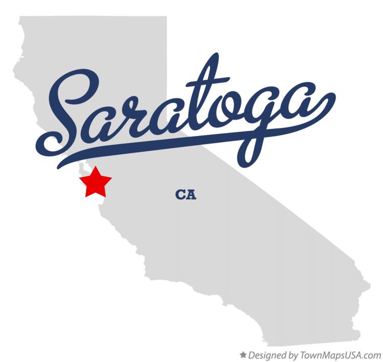Map of Saratoga California CA