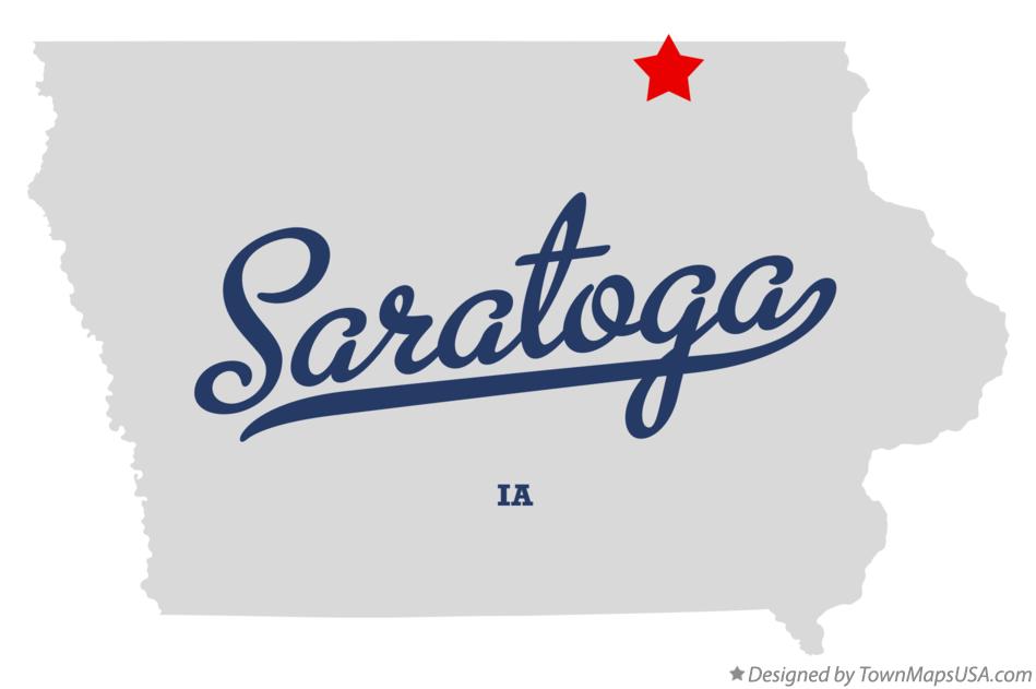 Map of Saratoga Iowa IA