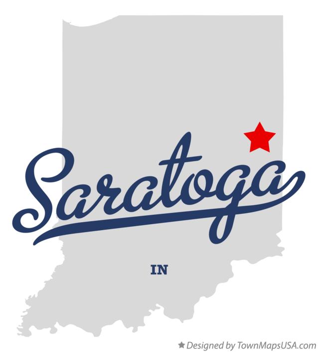 Map of Saratoga Indiana IN