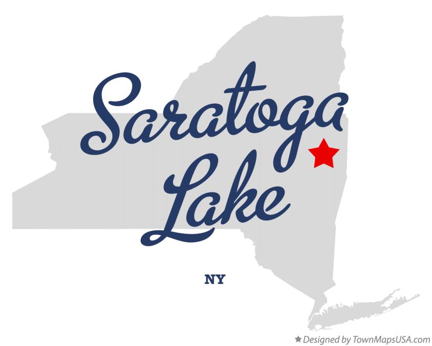 Map of Saratoga Lake New York NY