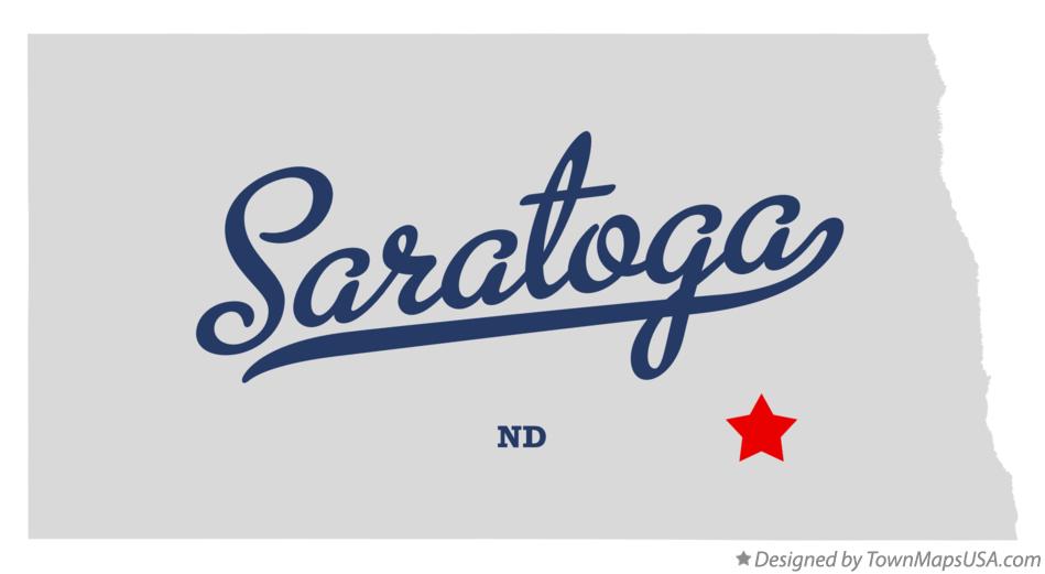 Map of Saratoga North Dakota ND