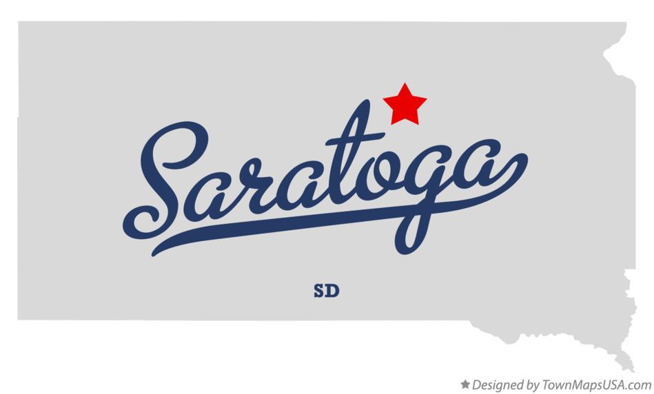 Map of Saratoga South Dakota SD