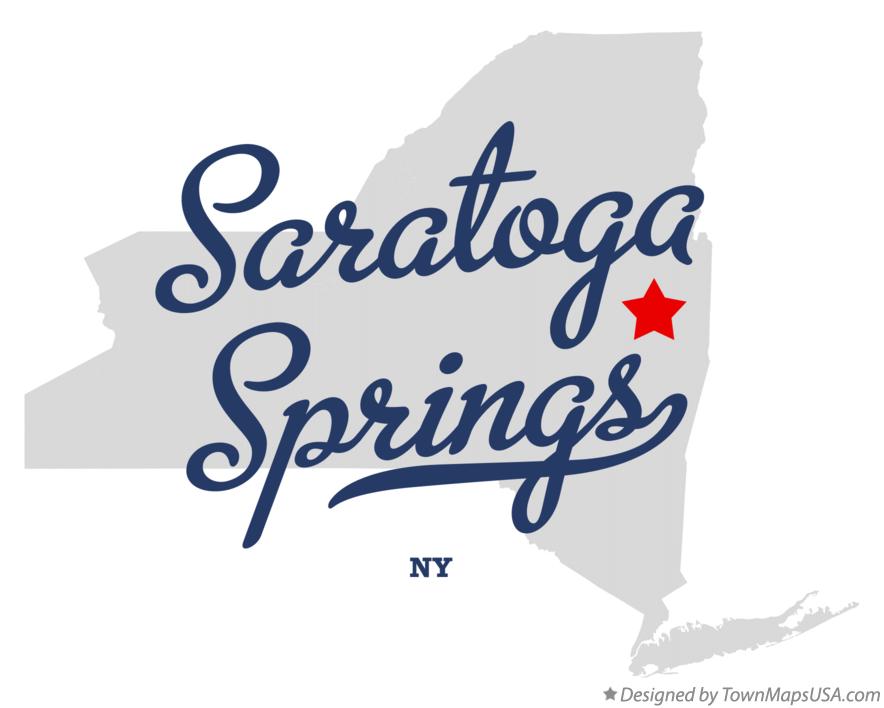 Map of Saratoga Springs New York NY