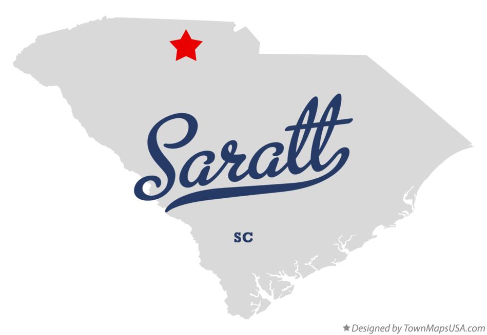 Map of Saratt South Carolina SC