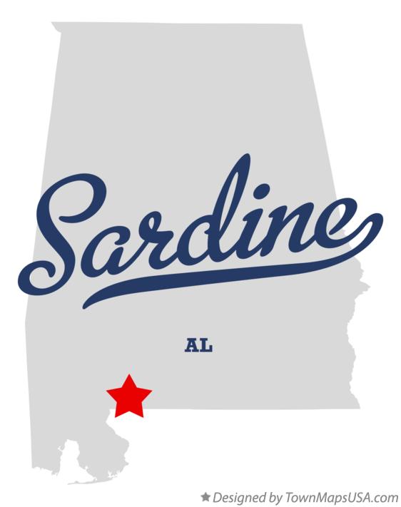 Map of Sardine Alabama AL