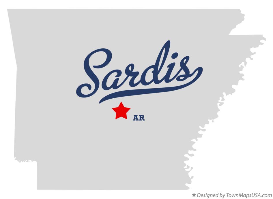 Map of Sardis Arkansas AR