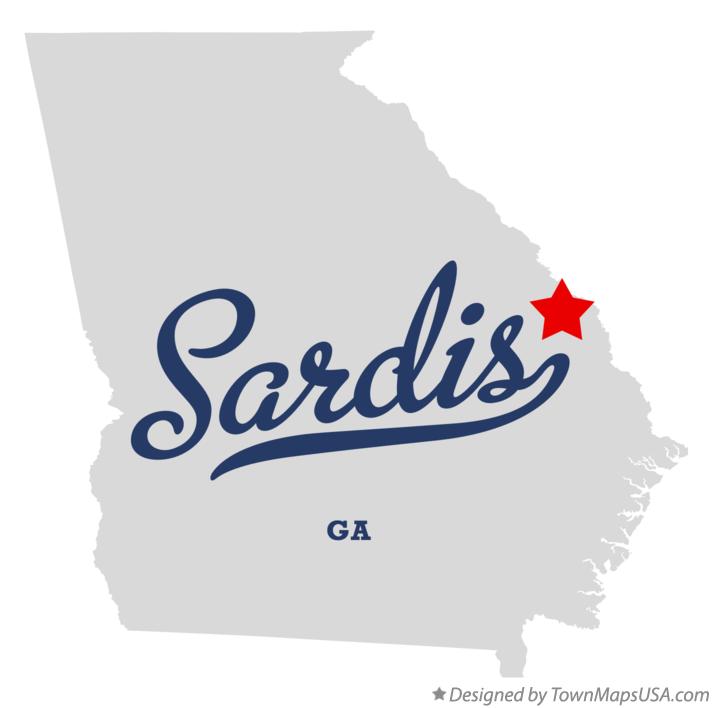 Map of Sardis Georgia GA