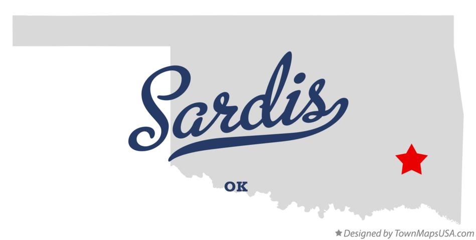 Map of Sardis Oklahoma OK