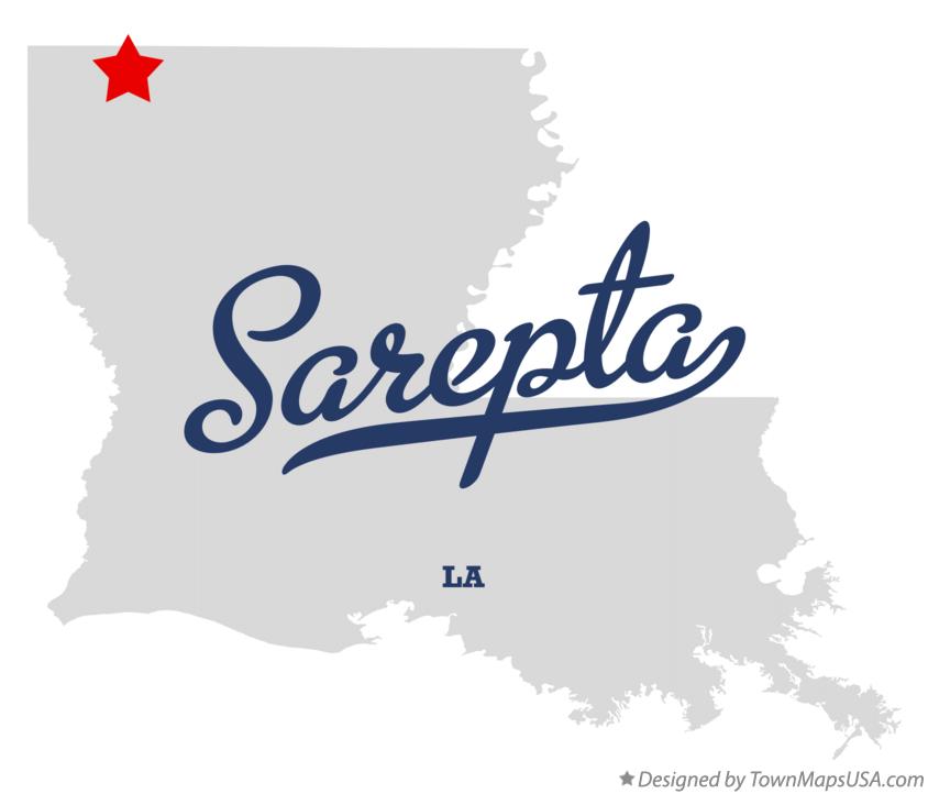 Map of Sarepta Louisiana LA