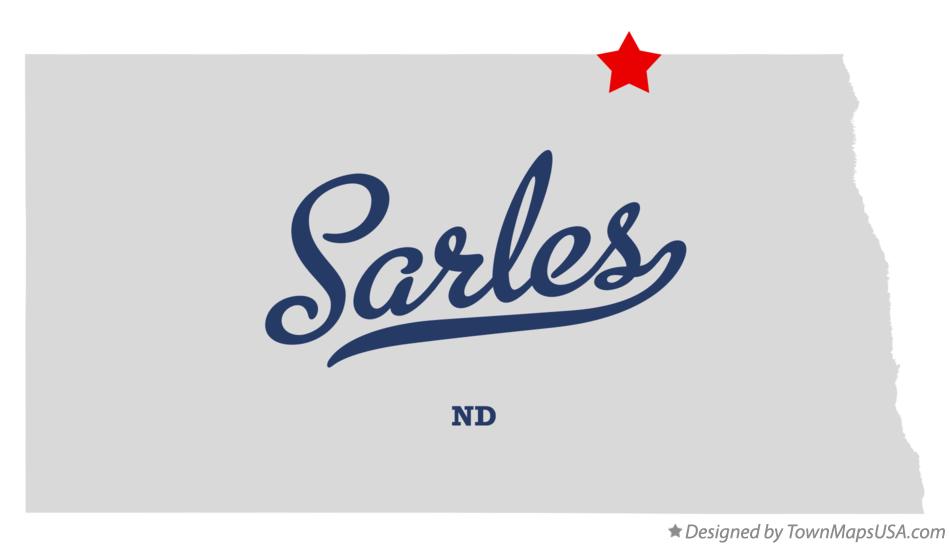 Map of Sarles North Dakota ND