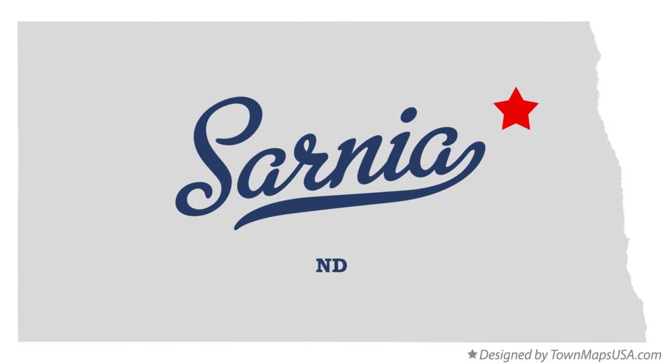Map of Sarnia North Dakota ND