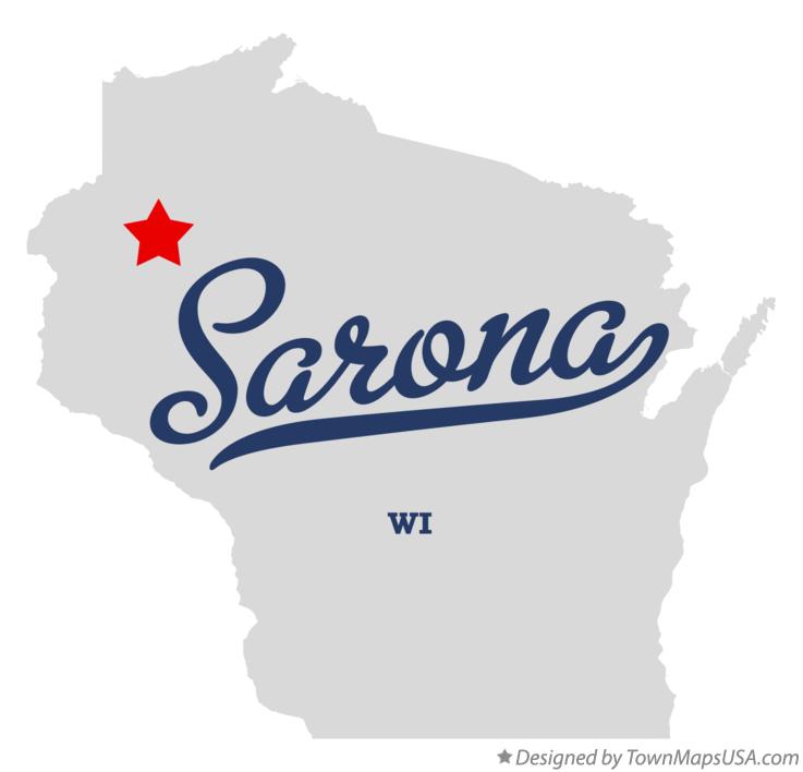 Map of Sarona Wisconsin WI