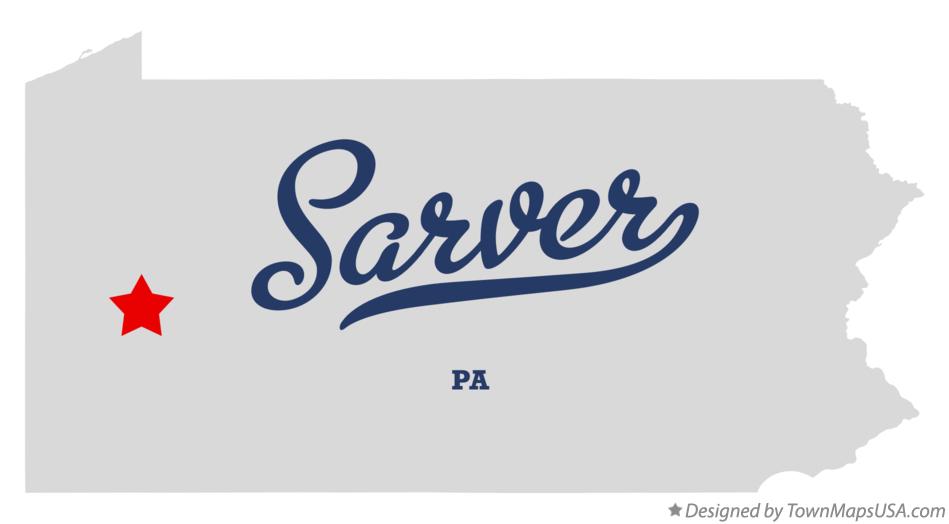 Map of Sarver Pennsylvania PA