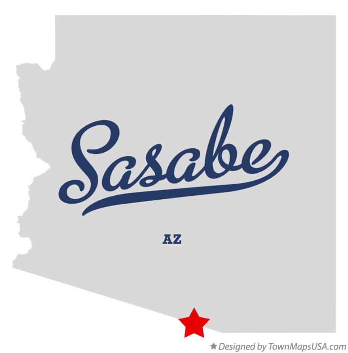 Map of Sasabe Arizona AZ