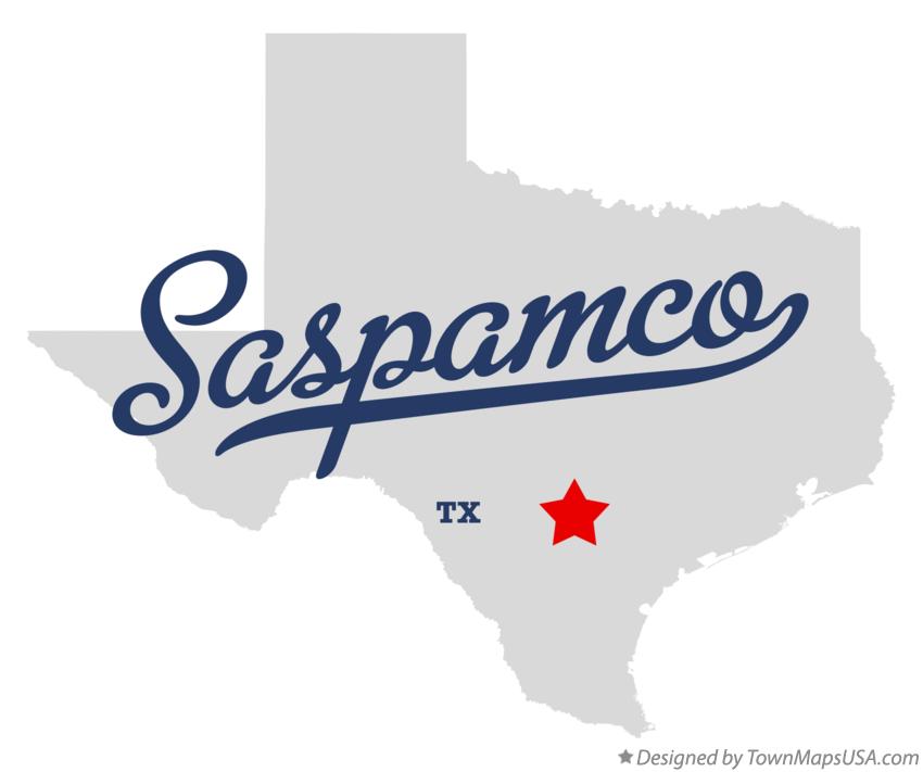Map of Saspamco Texas TX