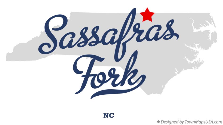 Map of Sassafras Fork North Carolina NC
