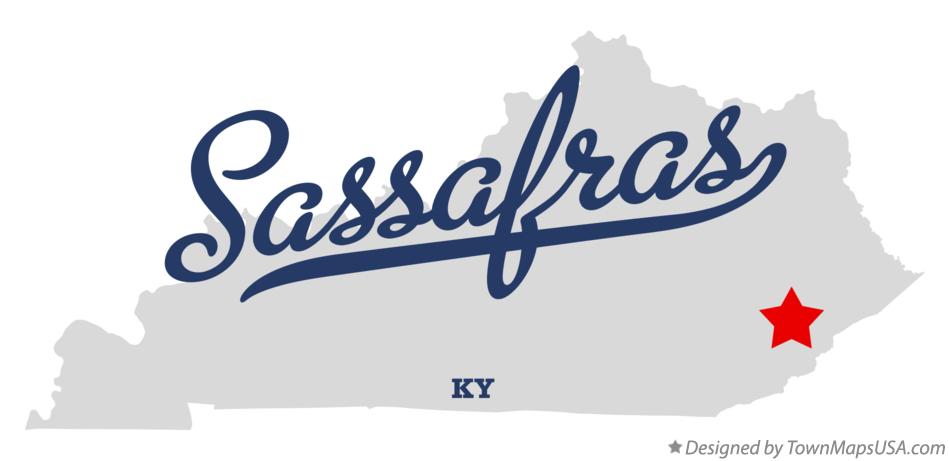 Map of Sassafras Kentucky KY