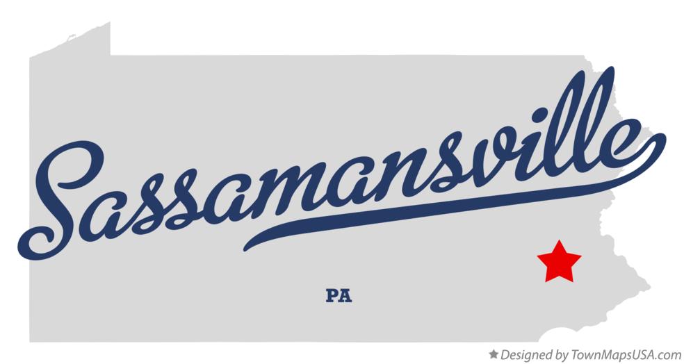 Map of Sassamansville Pennsylvania PA