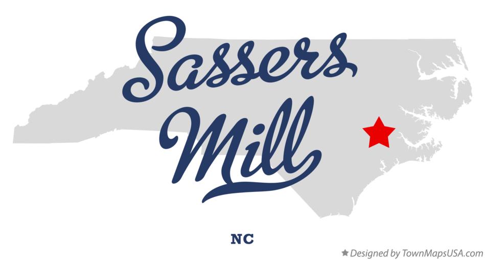 Map of Sassers Mill North Carolina NC