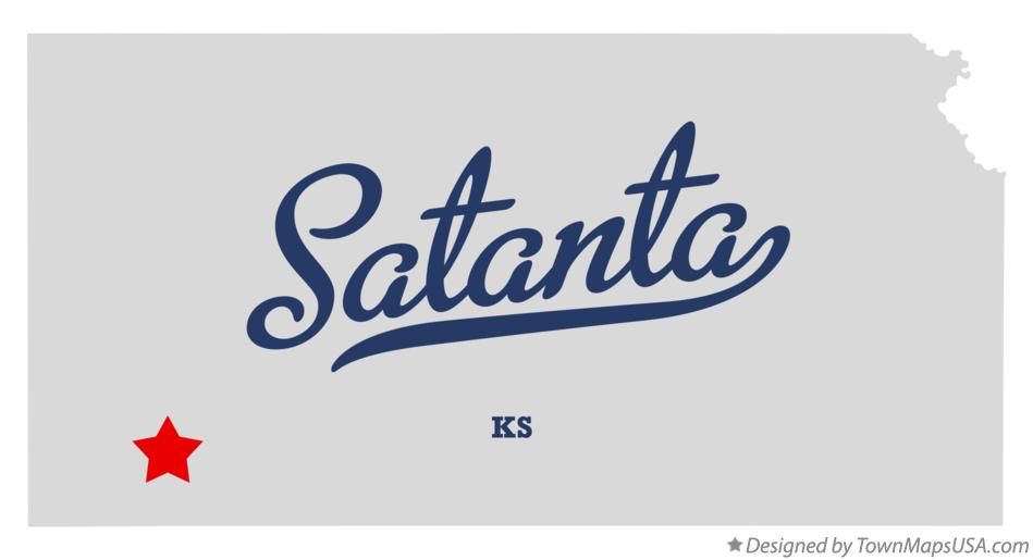 Map of Satanta Kansas KS