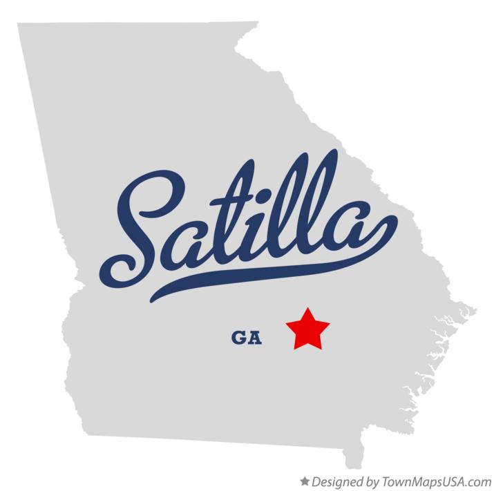 Map of Satilla Georgia GA