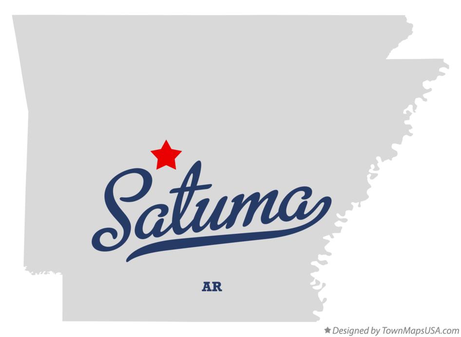 Map of Satuma Arkansas AR
