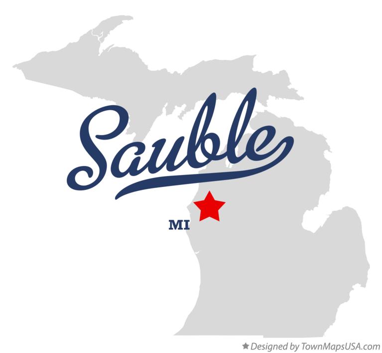 Map of Sauble Michigan MI