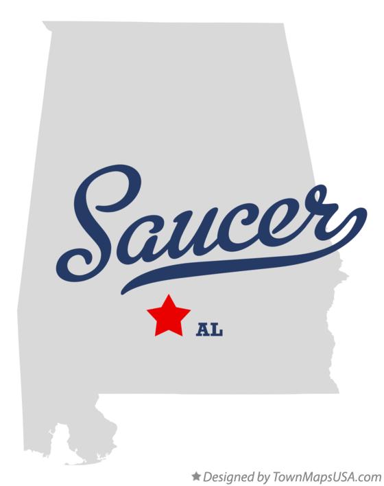 Map of Saucer Alabama AL