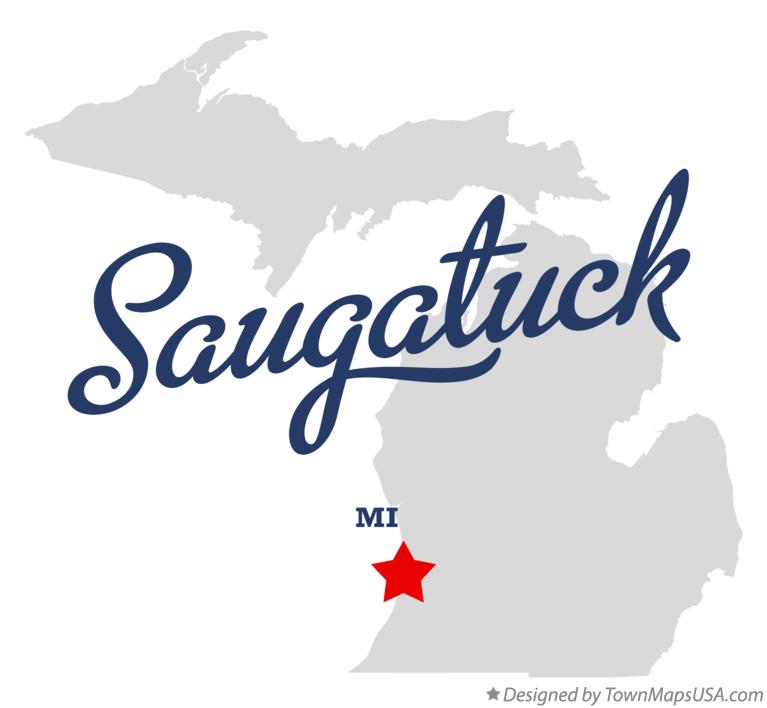 Map of Saugatuck Michigan MI
