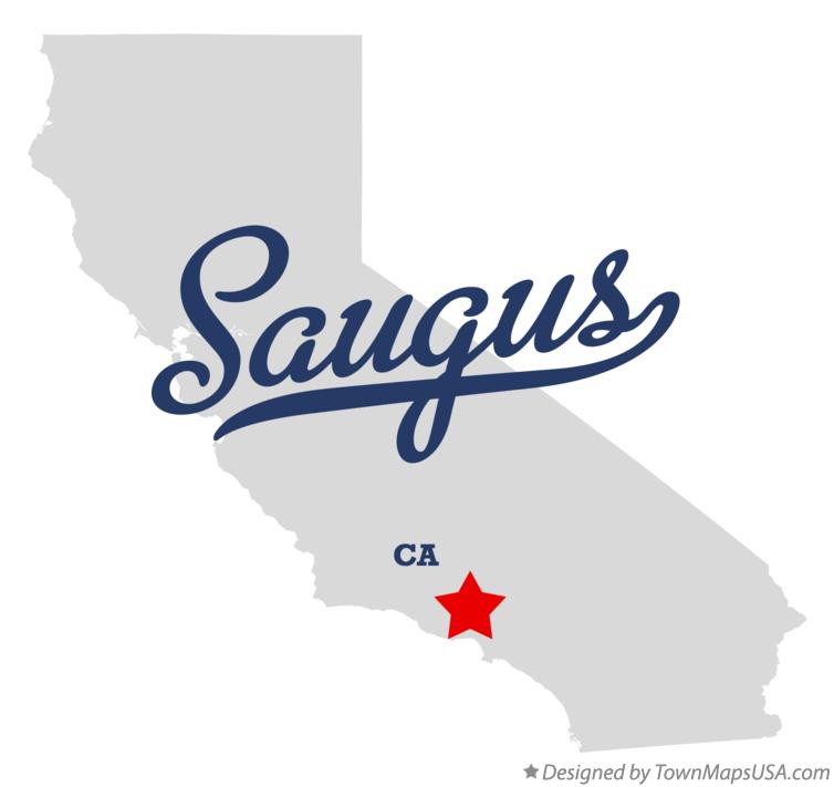 Map of Saugus California CA