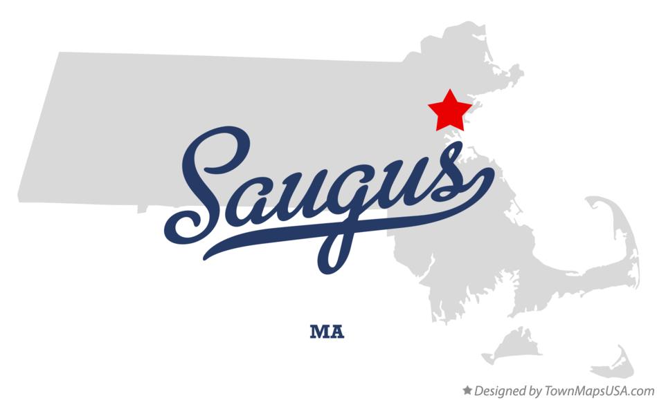 Map of Saugus Massachusetts MA