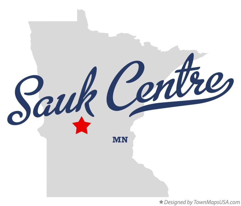 Map of Sauk Centre Minnesota MN