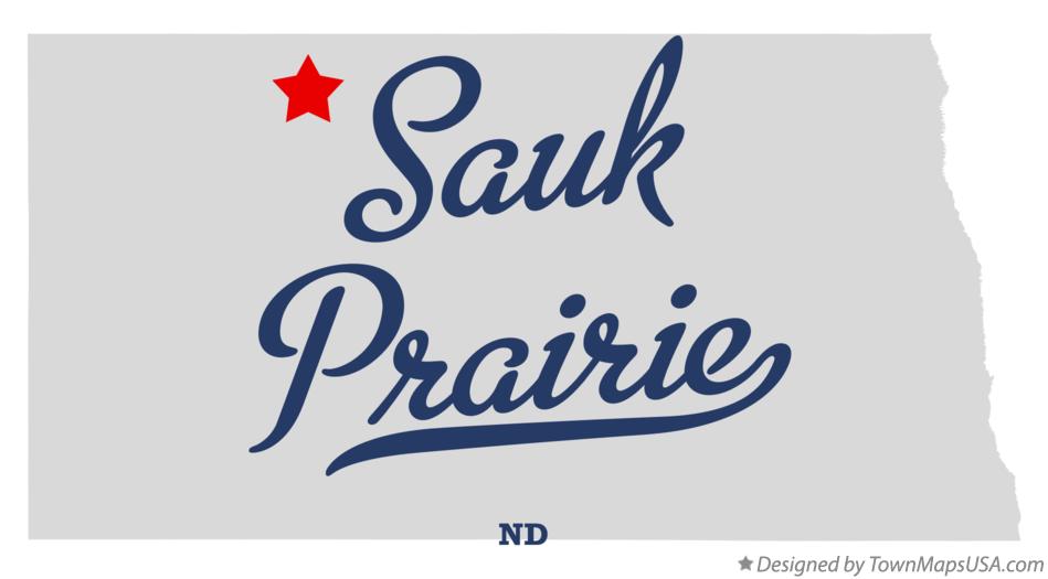 Map of Sauk Prairie North Dakota ND