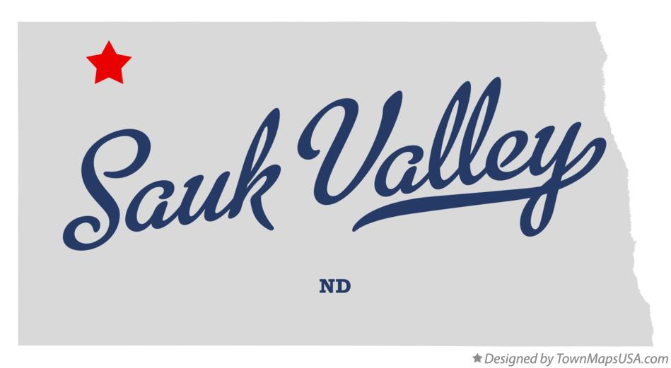 Map of Sauk Valley North Dakota ND
