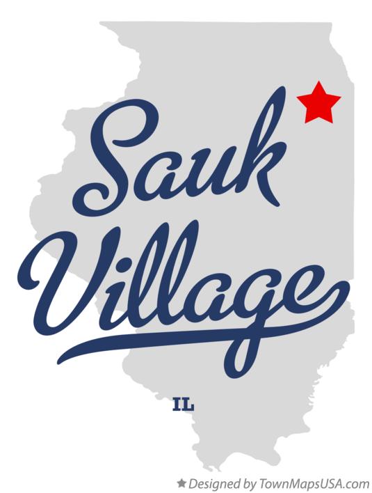 Map of Sauk Village Illinois IL