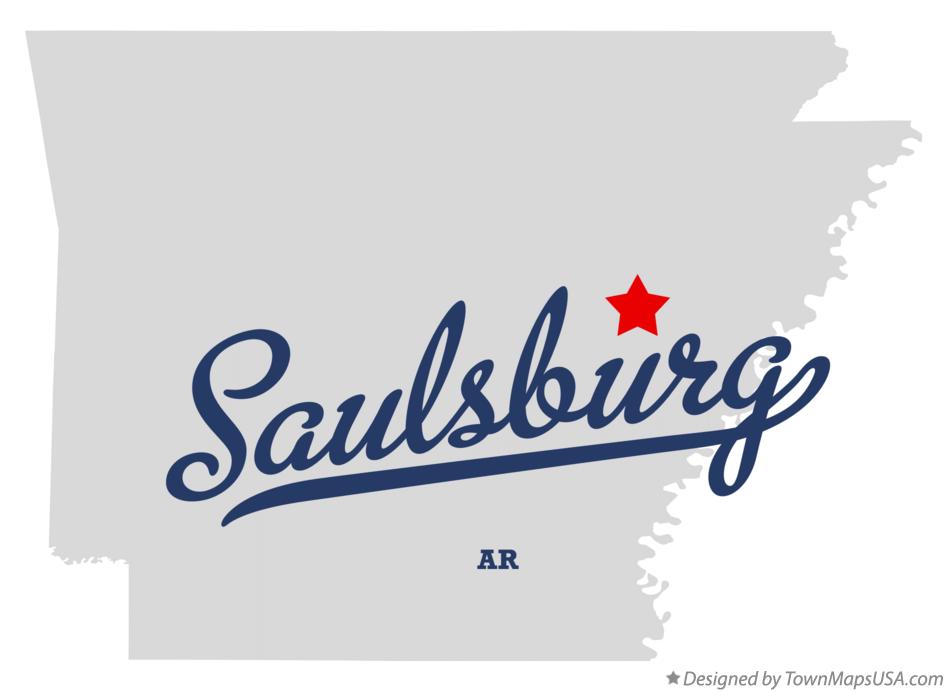 Map of Saulsburg Arkansas AR