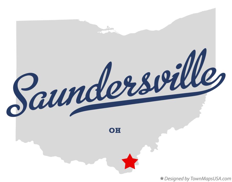 Map of Saundersville Ohio OH
