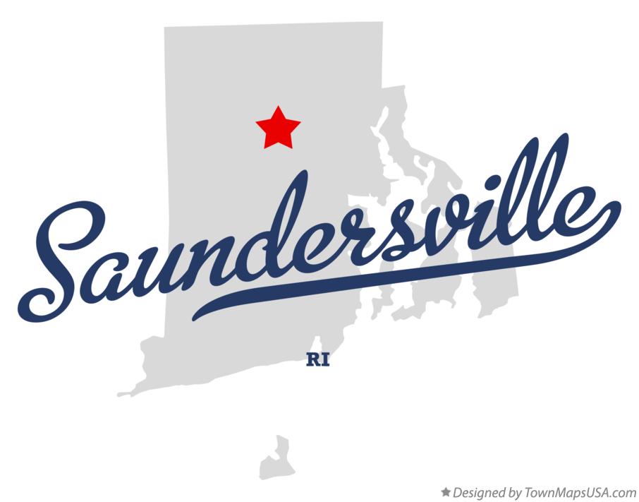 Map of Saundersville Rhode Island RI