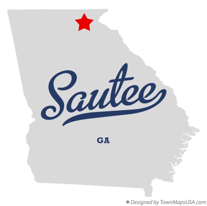 Map of Sautee Georgia GA