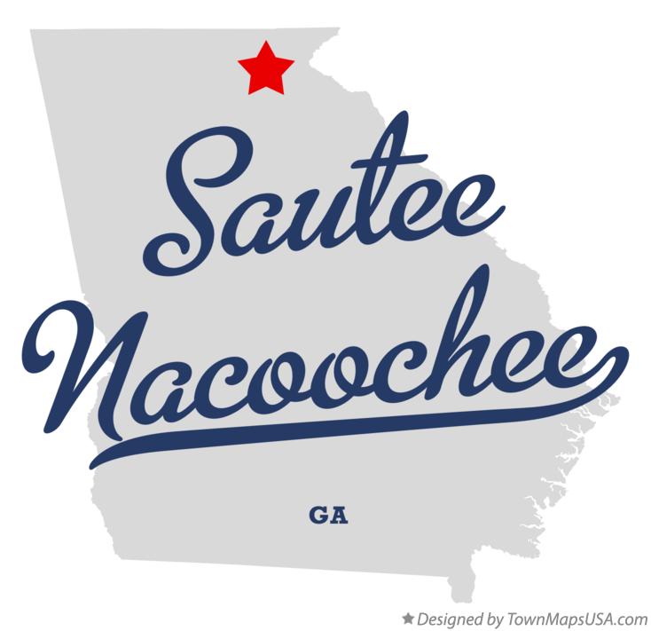 Map of Sautee Nacoochee Georgia GA