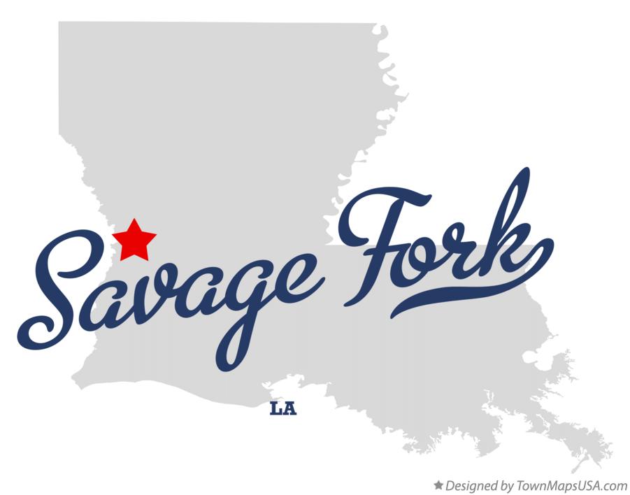 Map of Savage Fork Louisiana LA