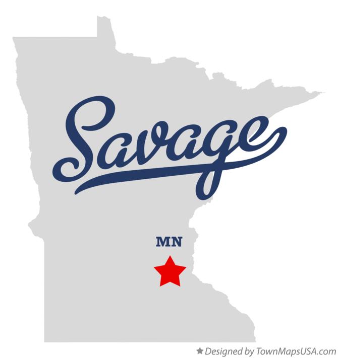 Map of Savage Minnesota MN