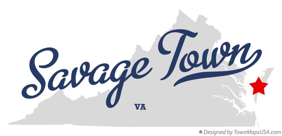 Map of Savage Town Virginia VA