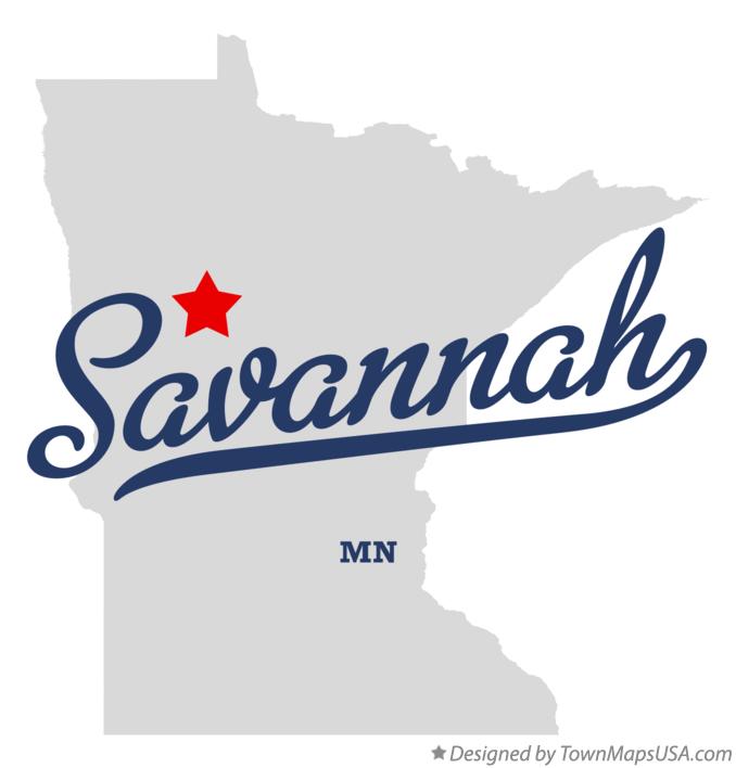 Map of Savannah Minnesota MN